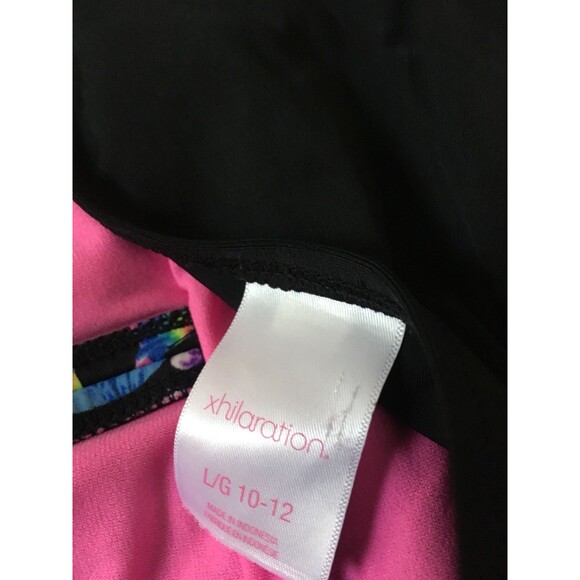 Xhilaration Girls Peace Sign Print Swim Top Tie Back Neck Size L 10-12 - Picture 4 of 7